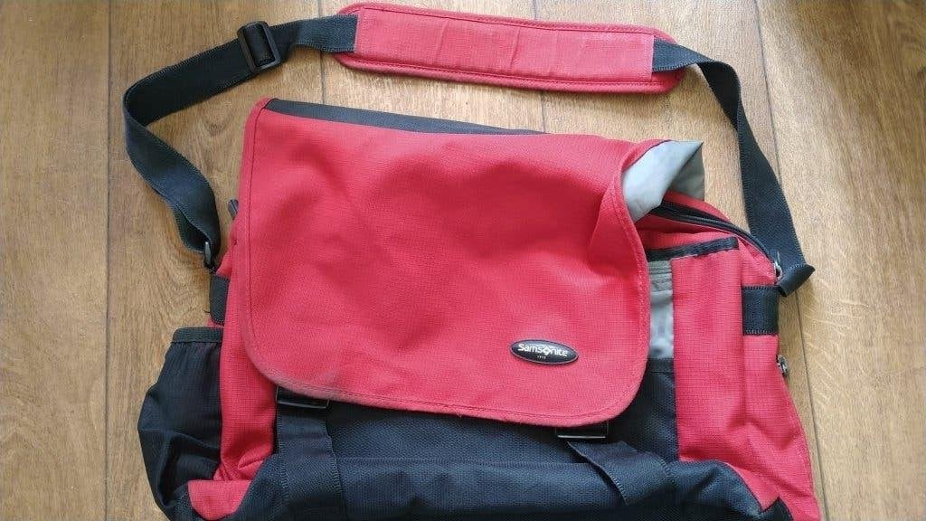 Samsonite schoudertas laptoptas schooltas rood, Ophalen of Verzenden, Gebruikt, Rood, Overige merken