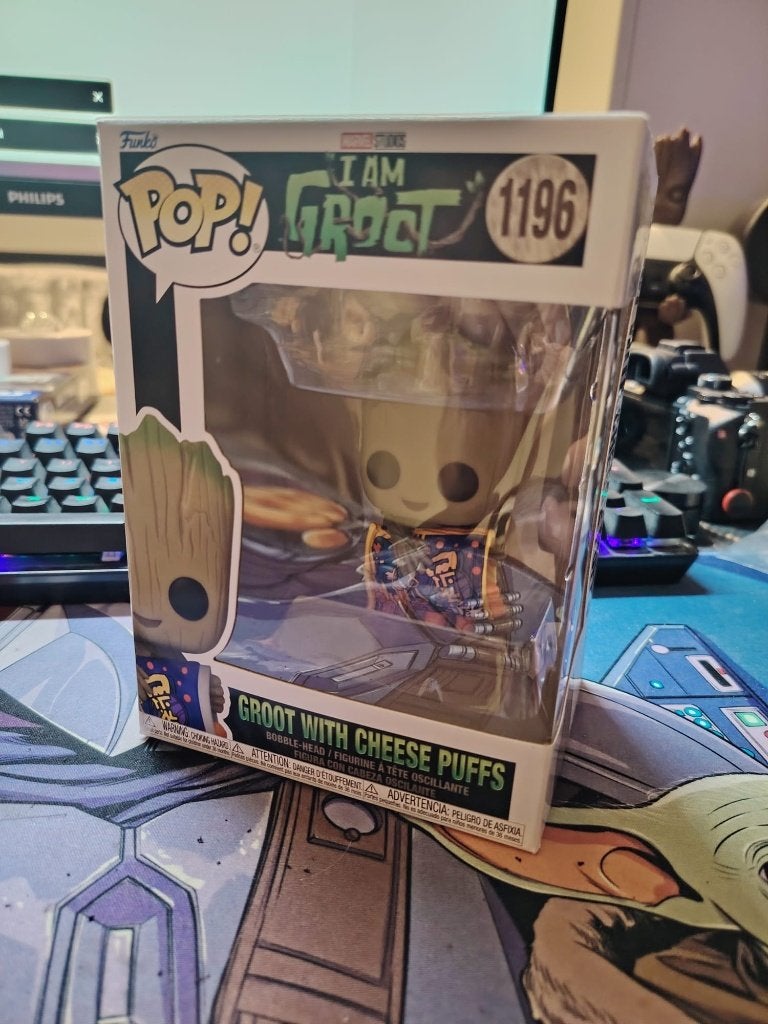 NIEUW Marvel Funko Pop!Groot with Cheese Puffs(#1196)In Box, Verzamelen, Ophalen of Verzenden, Zo goed als nieuw