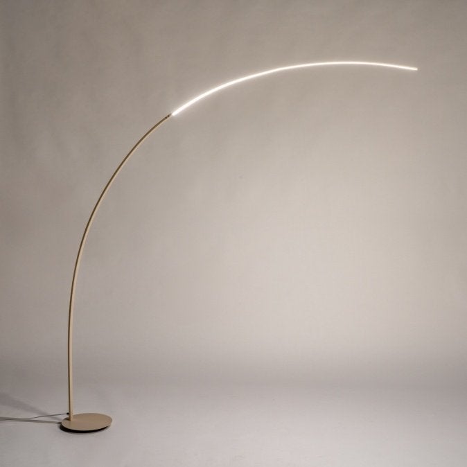 booglamp beige led of zwart goud eettafel tafel bank lamp, Ophalen of Verzenden, Nieuw, 150 tot 200 cm