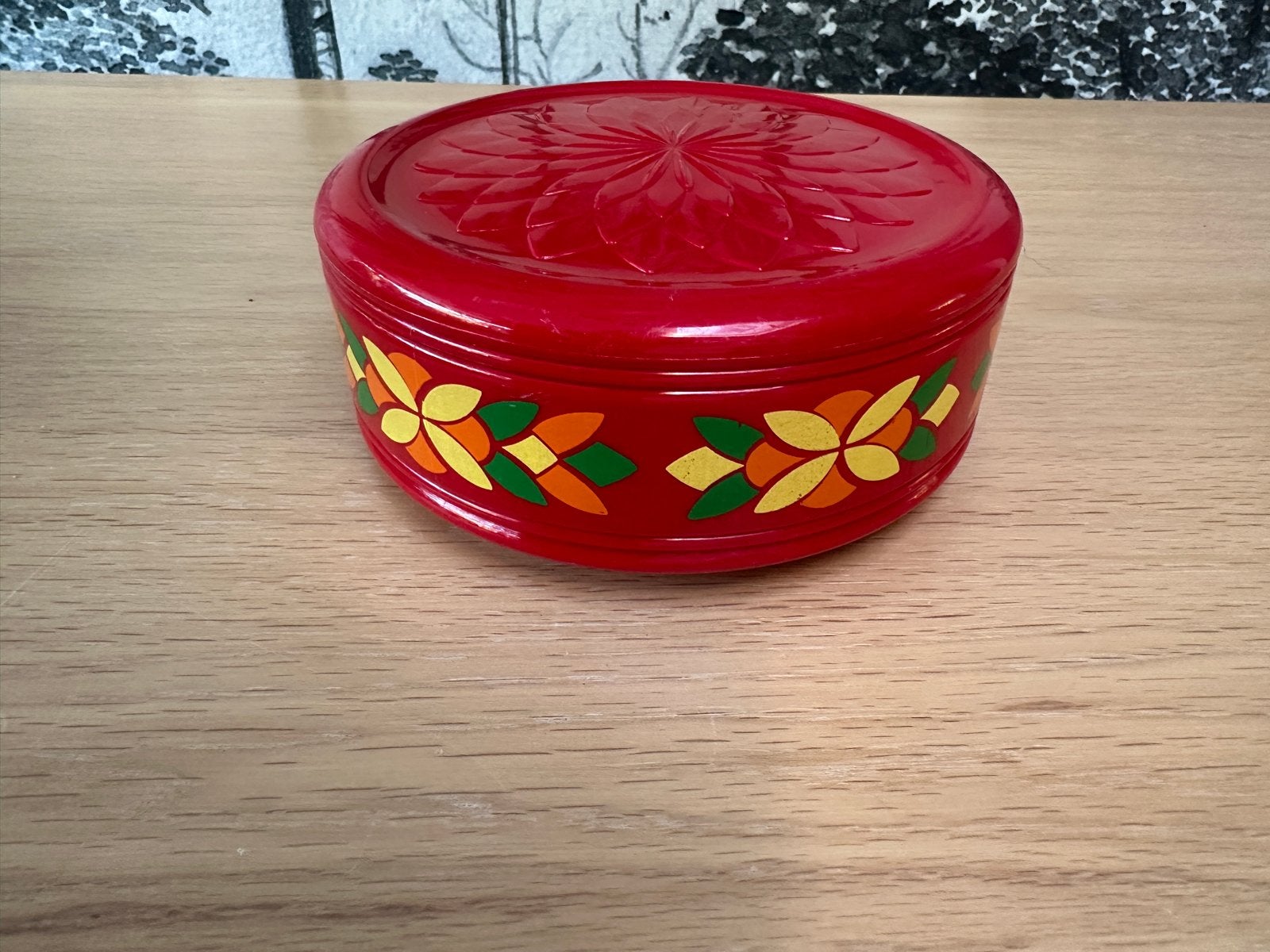 Vintage rode koektrommel / voorraadpot – Emsa | jaren 70, Ophalen of Verzenden, Huis en Inrichting