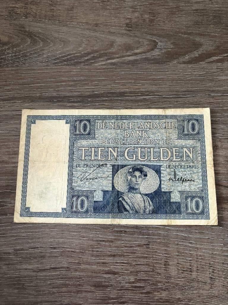 Biljet 10 gulden Zeeuws Meisje, 1927 - MJ-serie, Postzegels en Munten, Bankbiljetten | Nederland, Ophalen of Verzenden, 10 gulden