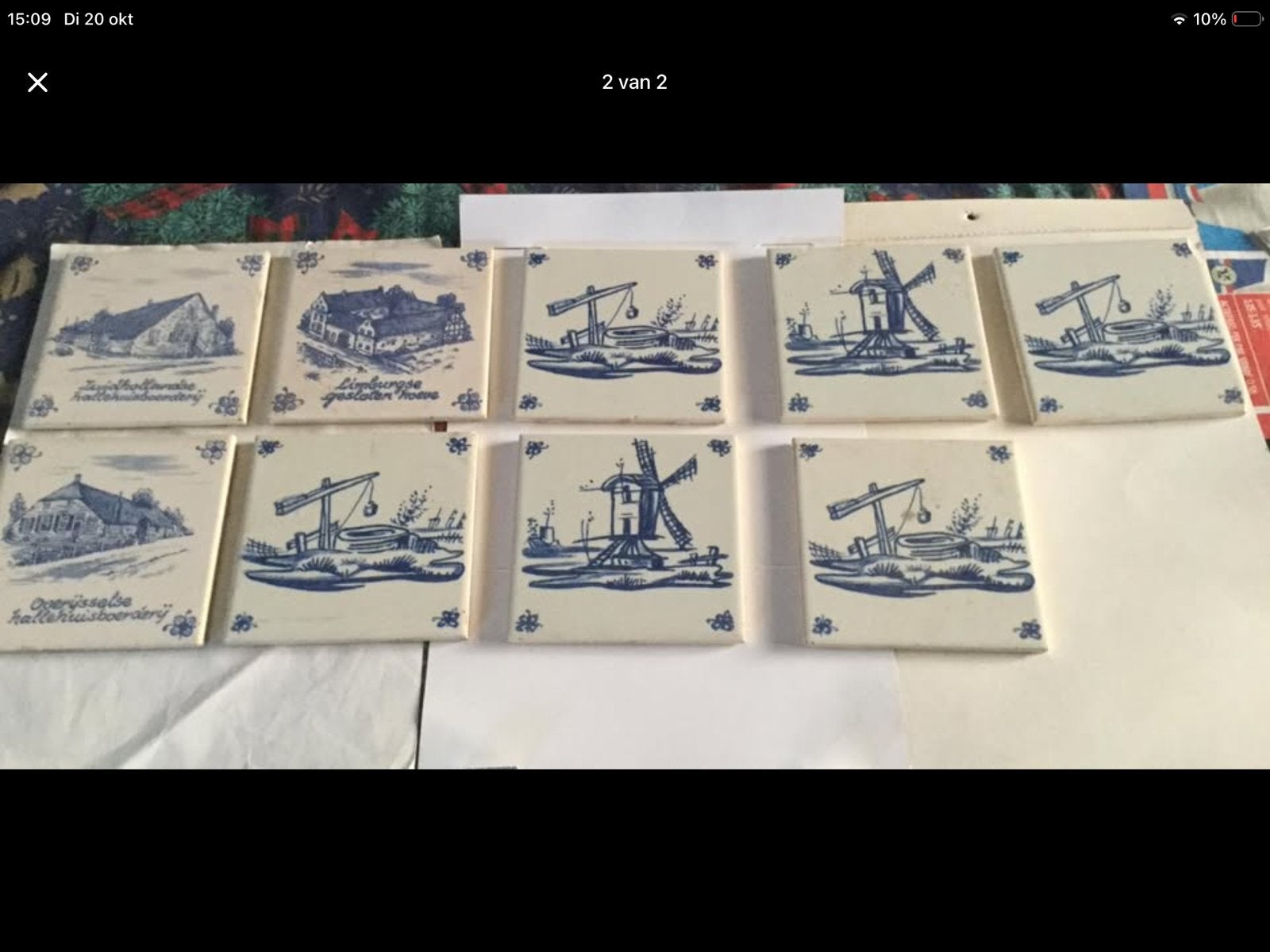 Antieke tegeltjes voor wand of schouw, Ophalen of Verzenden