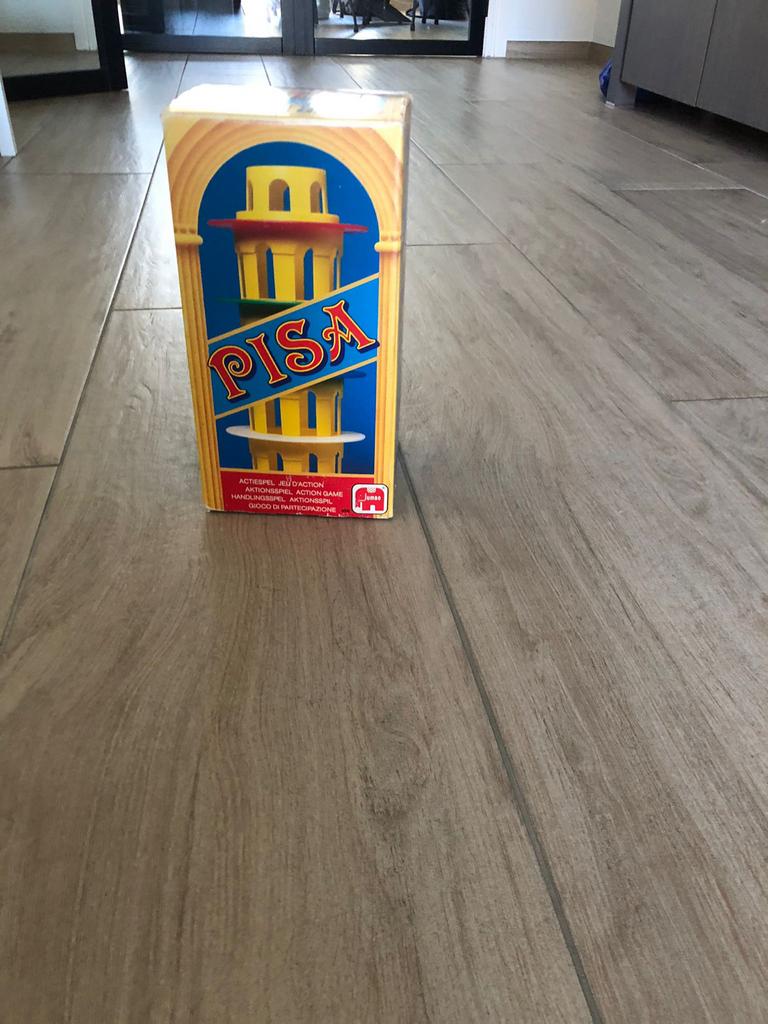 Pisa Actiespel Jumbo - Toren van Pisa Balansspel, Drie of vier spelers, Ophalen of Verzenden, Gebruikt