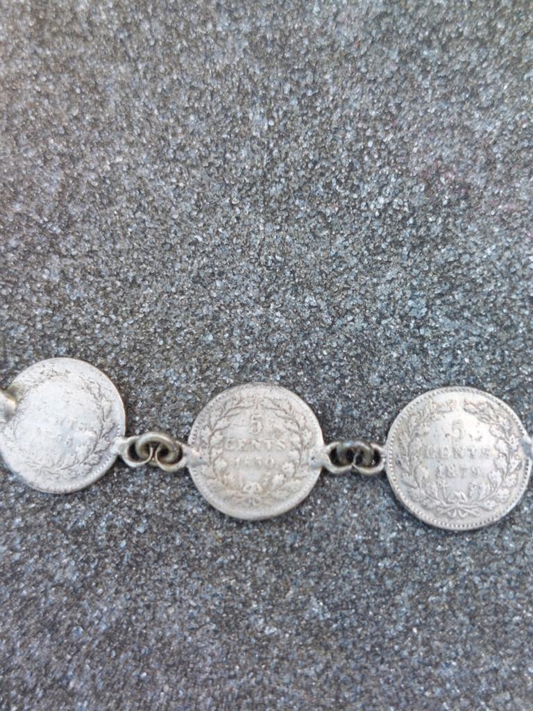 5 cent 1879, Ophalen of Verzenden, Gebruikt, Zilver, Zilver