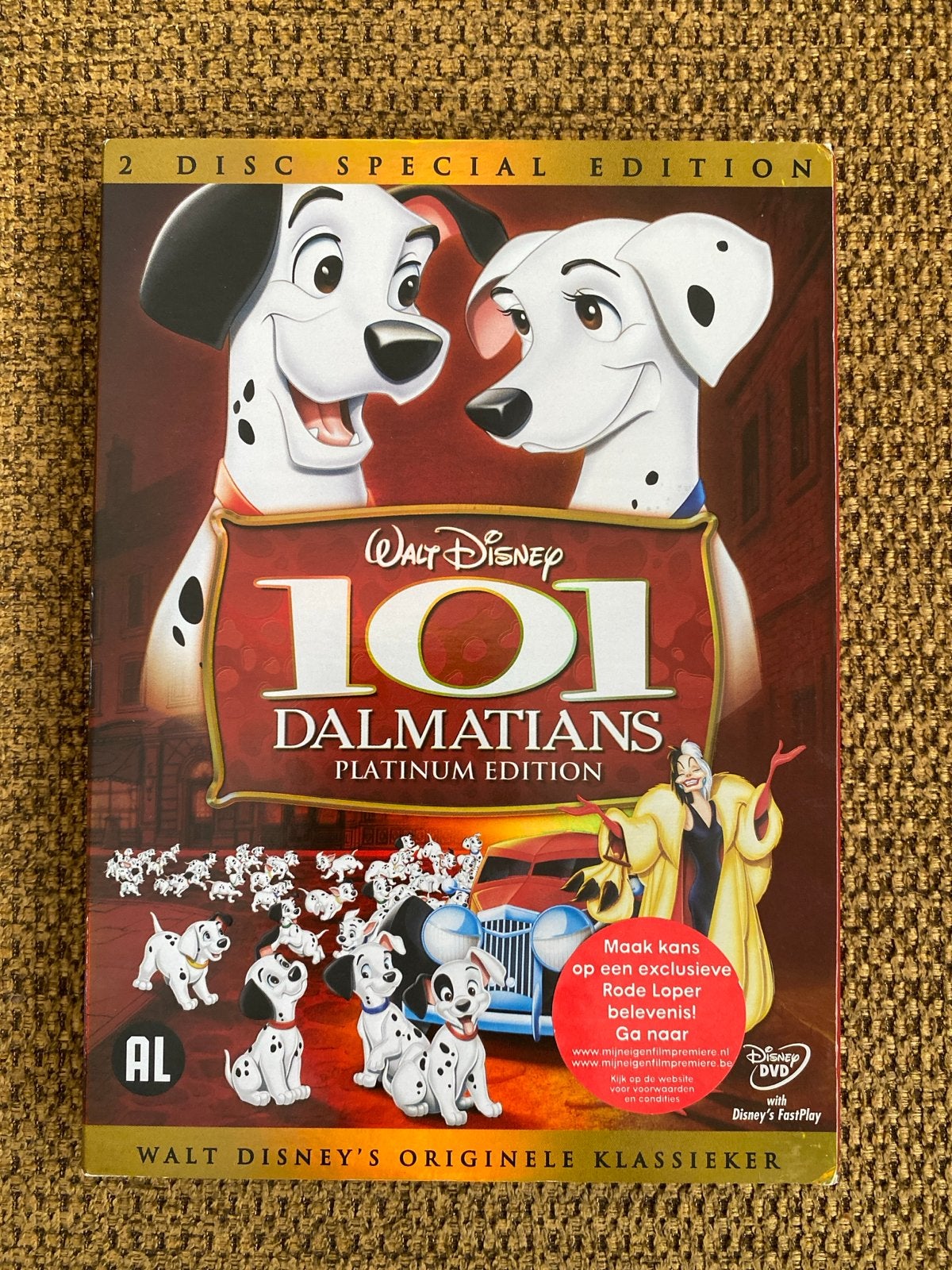 101 Dalmatiërs - Platinum Edition (2-disc dvd), Cd's en Dvd's, Bonusmateriaal, Animatie, Nederlands, Zo goed als nieuw