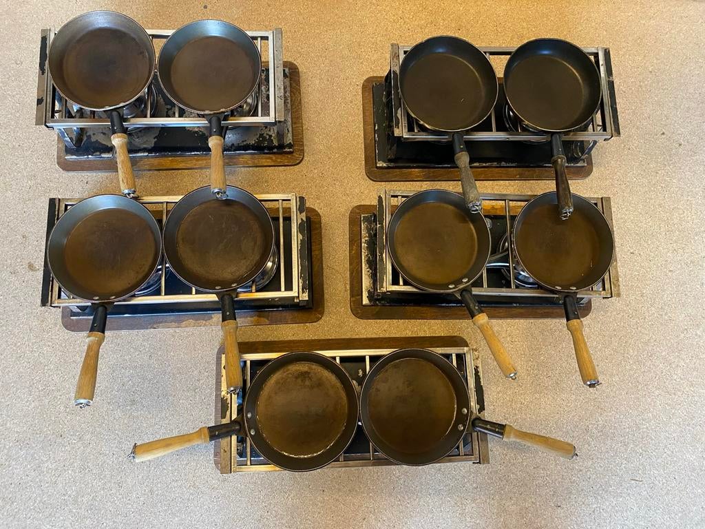 Gourmet tafelgrill pannetjes, Witgoed en Apparatuur, Gourmetstellen, Ophalen of Verzenden, Gebruikt, 8 personen of meer