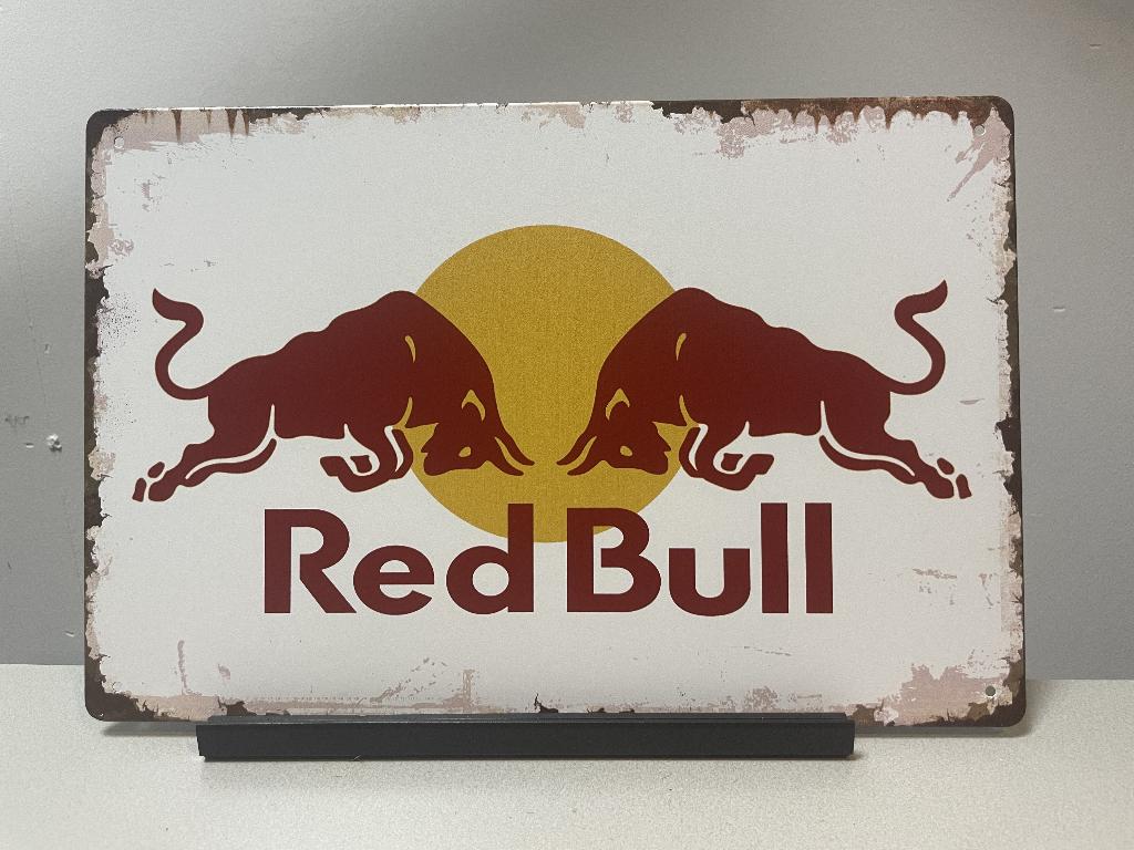 Red Bull metalen reclamebord / wandbord, Www.pand50.nl, Reclamebord, Ophalen of Verzenden, Printer 29B Coevorden