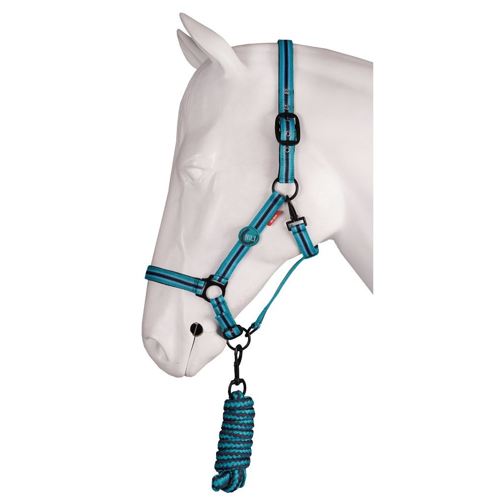Emerald groene halsterset Horka maat mini en pony, Zacht onderlegd, Recreatie, Nieuw, Groen