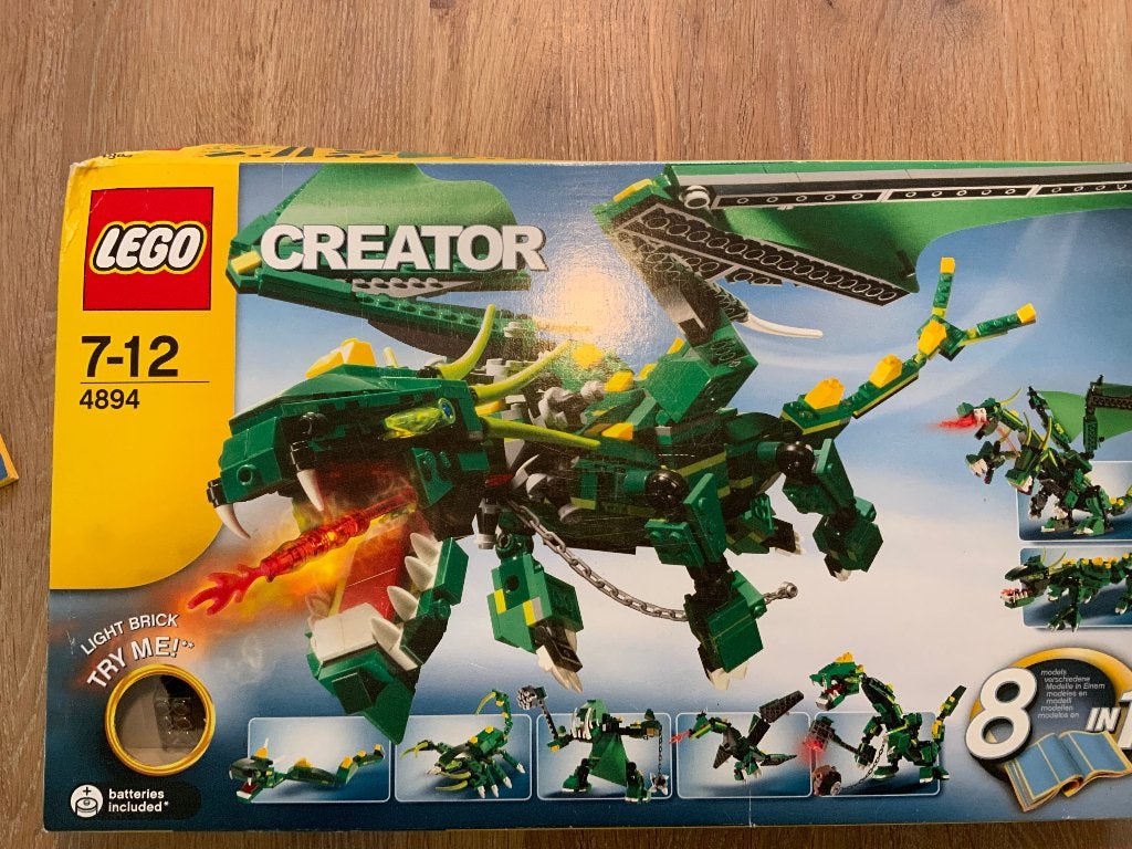 Lego Creator 8 in 1 Draken met LED steentje, Ophalen, Gebruikt, Lego, Inclusief accessoires