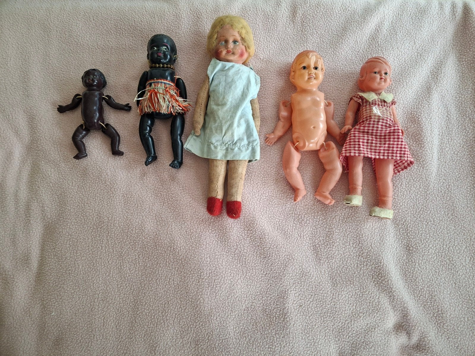 antieke poppetjes en lappen pop, Verzenden, Gebruikt, Pop