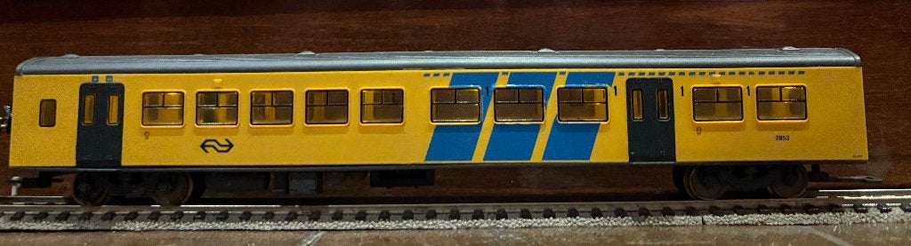 Spoorcuriosa Haarlem NS 2853 Sprinter tussenbak, Hobby en Vrije tijd, Overige merken, Gelijkstroom, Wagon, Ophalen of Verzenden