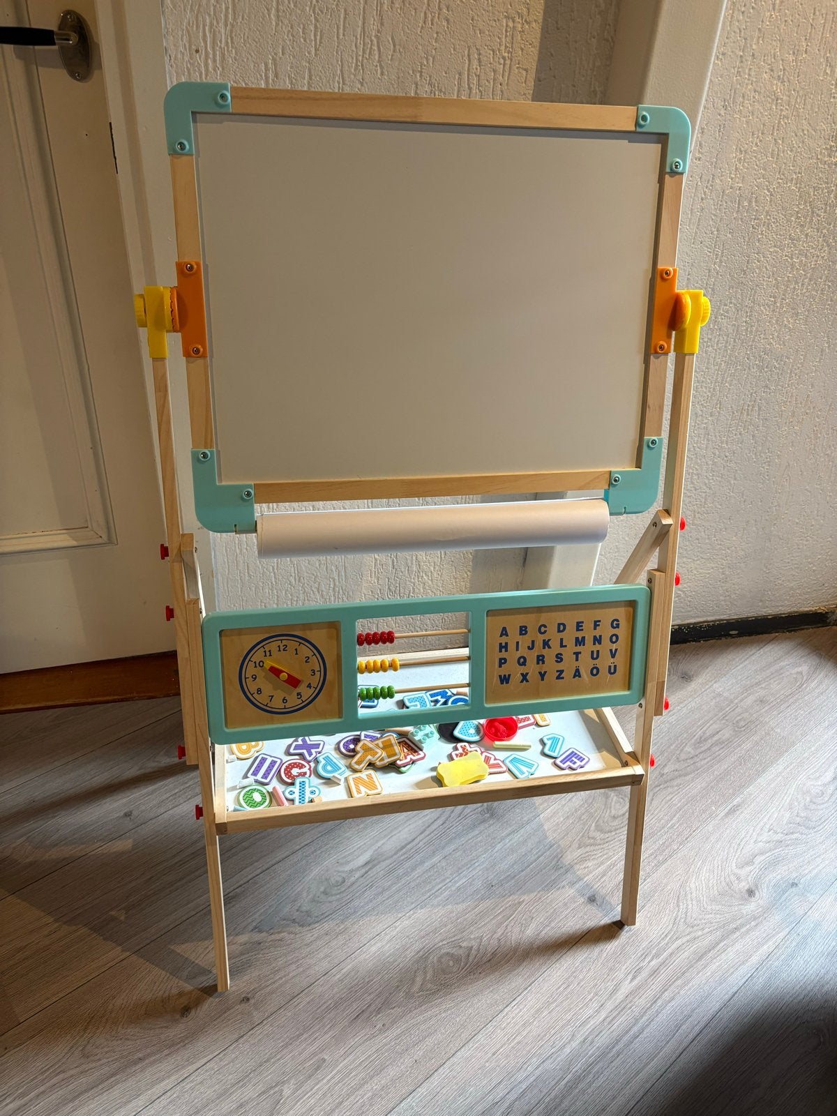 Houten kinder tekenbord/schoolbord met magneten, Kinderen en Baby's, Ophalen of Verzenden, Gebruikt, Knutselen