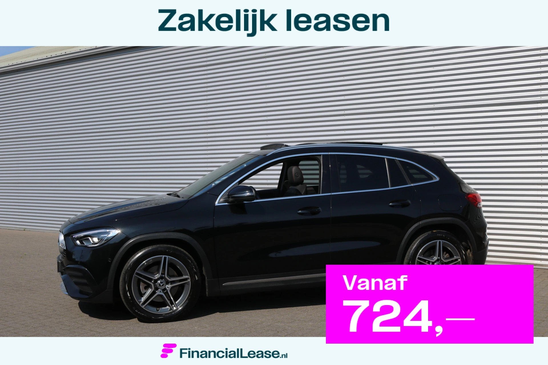 Mercedes-Benz GLA 250 4MATIC AMG Line (Panoramadak Sportlede, Gebruikt, Zwart, 4 cilinders, Zwart