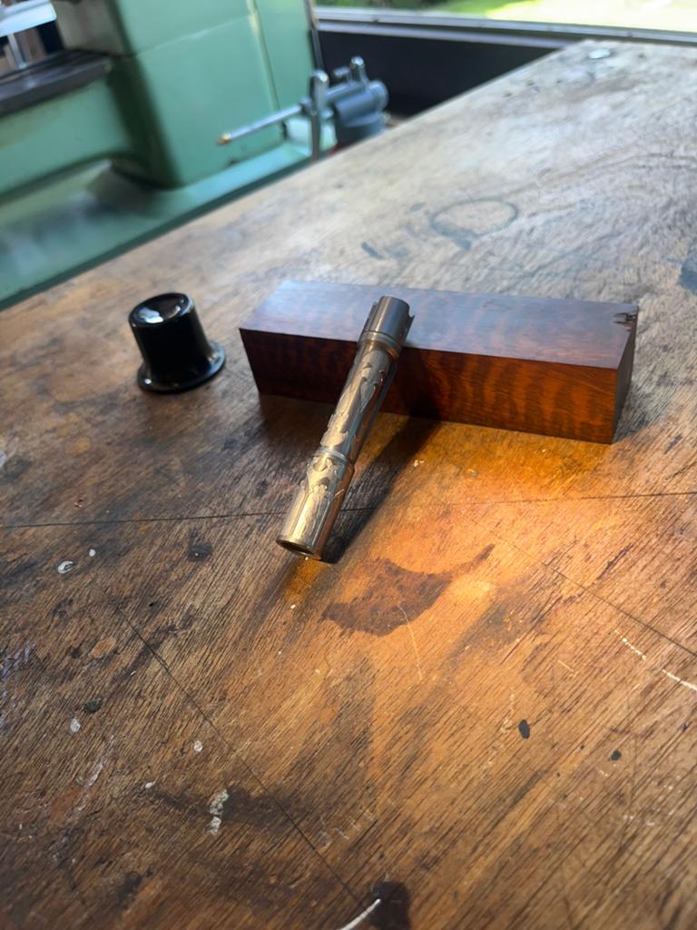 Reylight Pineapple mini-Ti edc gegraveerd zaklamp, Caravans en Kamperen, Ophalen, Zo goed als nieuw