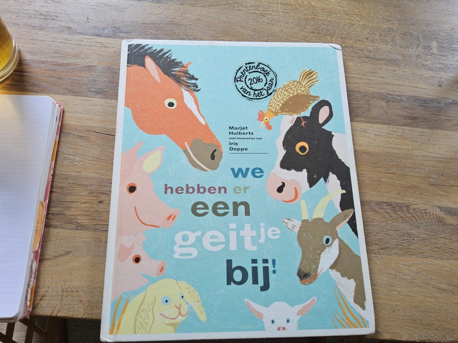 Prentenboek: We hebben er een geitje bij! Marjet Huiberts, Ophalen of Verzenden, Zo goed als nieuw, Marjet Huiberts, Prentenboek