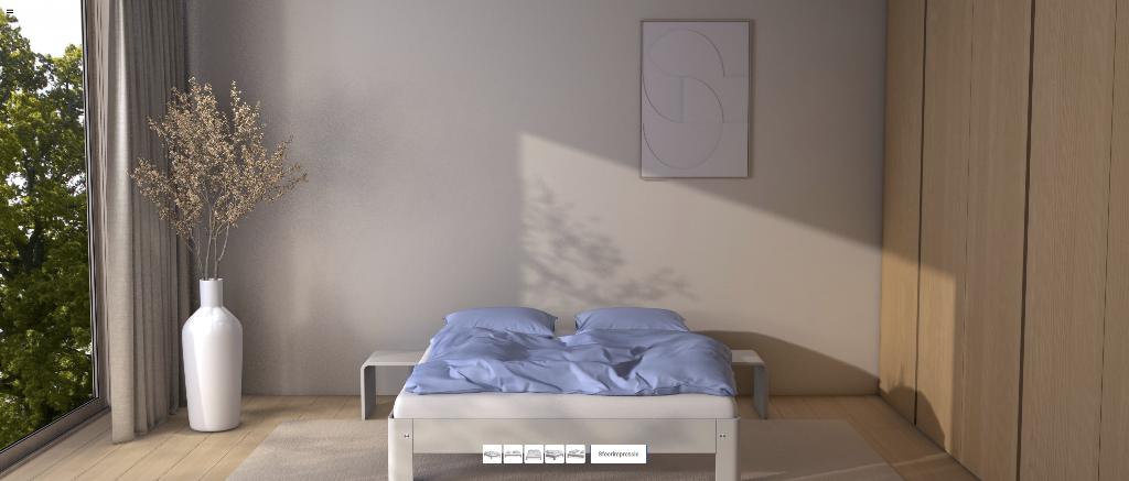 Auping Auronde 160x200 wit, Ophalen, Gebruikt, Wit, Tweepersoons