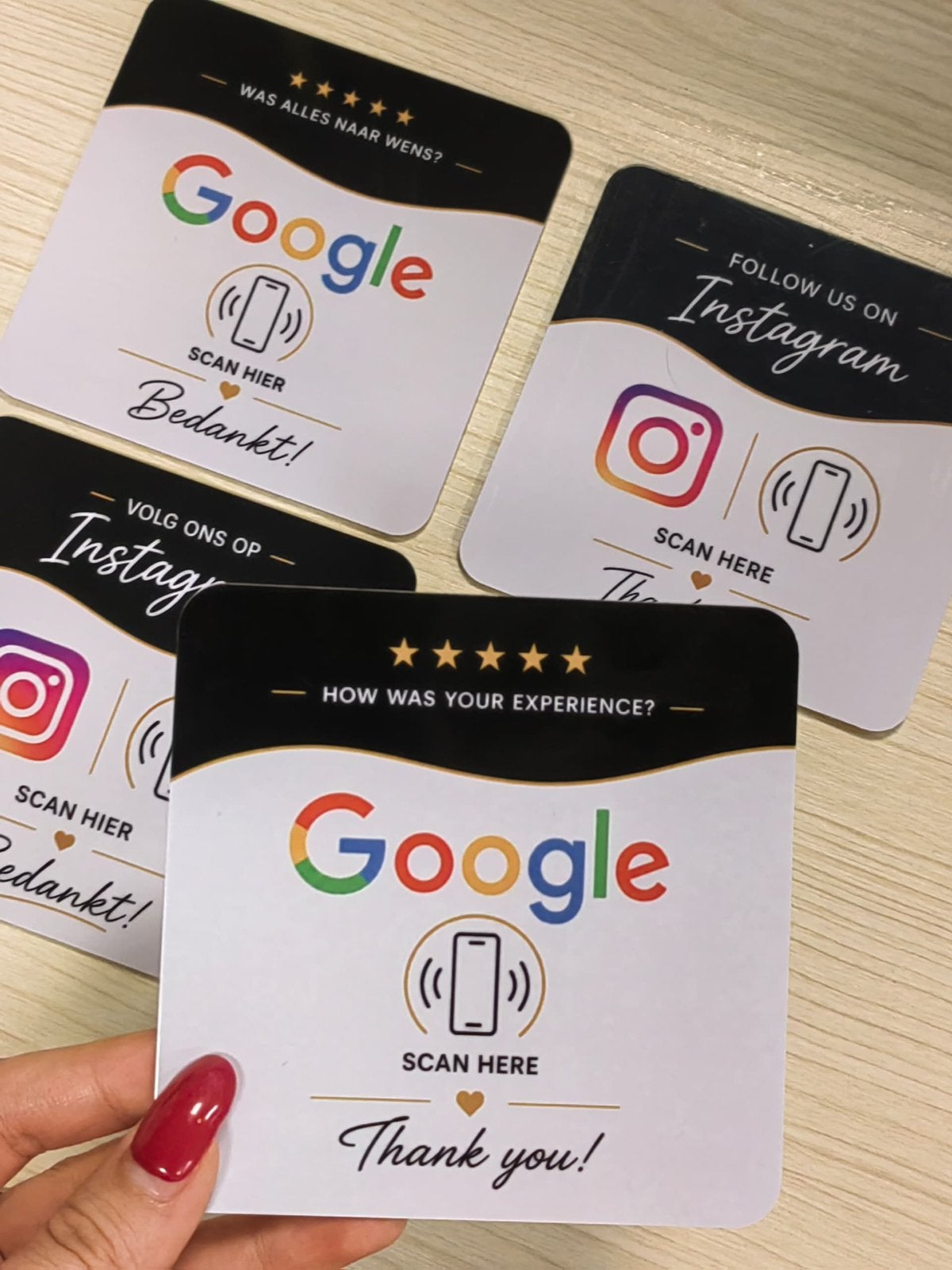 Premium NFC Google Review & Instagram Kaart, Eén persoon, Cadeaubon