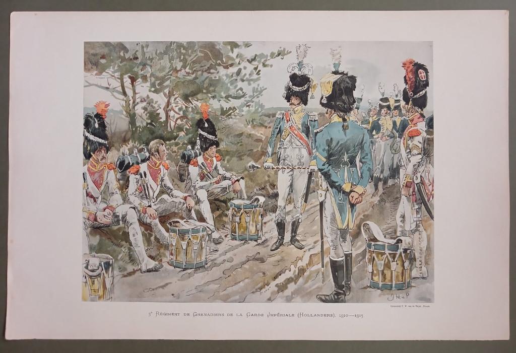 3e Regiment Grenadiers antieke prent J.H. van Papendrecht, Verzenden, Overige typen, X, Nederland