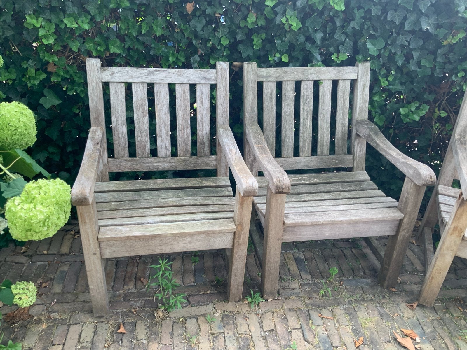 4 Gelfort Teakhouten Tuinstoelen - Gebruikt, Tuin en Terras, Tuinstoelen, Ophalen, Gebruikt, Teakhout
