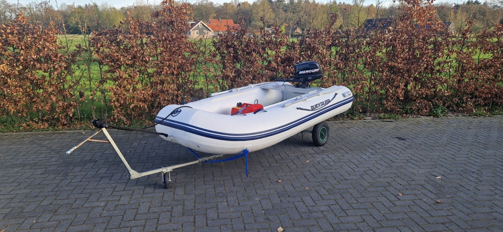 Quicksilver rubberboot met 5 pk Mercury buitenboordmotor, Watersport en Boten, Bootonderdelen, Ophalen