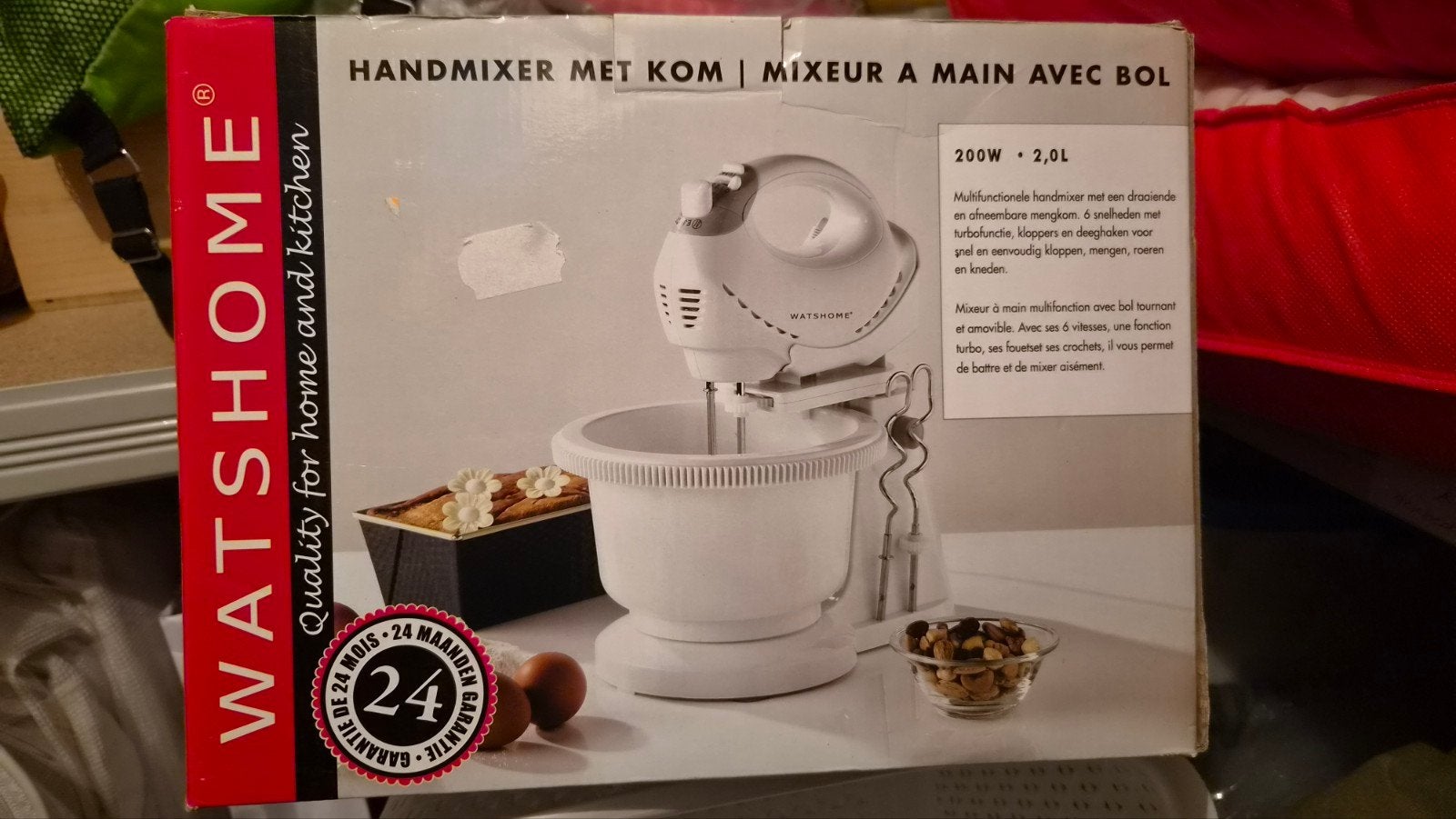handmixer, Minder dan 1 liter, Ophalen, Nieuw, 3 snelheden of meer