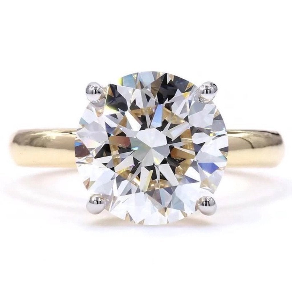 4.01 Karaat Diamanten Ring – F/VVS2 – IGI – 14K Goud – Nieuw, Ophalen, Nieuw, 17 tot 18, Met edelsteen
