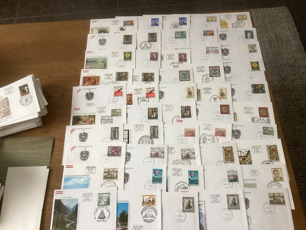 50 stuks Oostenrijk No1 Heb ook Nederland jaargangen fdc 196, Ophalen of Verzenden, Buitenland