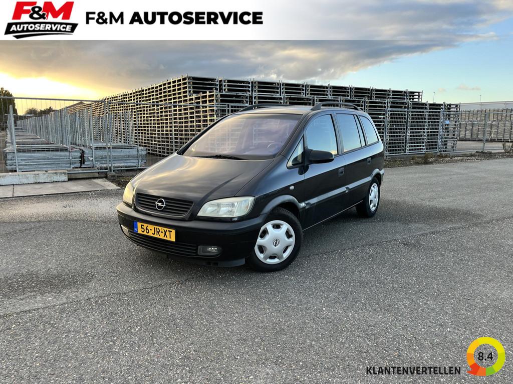 Opel Zafira 1.6-16V Comfort, Auto's, Gebruikt, 4 cilinders, 7 stoelen, Zwart