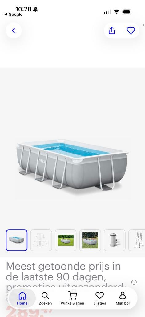 Intex frame zwembad, Ophalen, Gebruikt, 200 tot 300 cm, 80 tot 120 cm