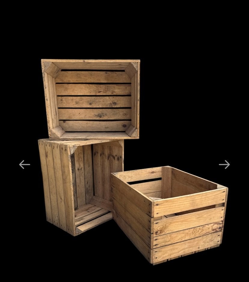 GEZOCHT! 7 houten fruitkratten 50x40x30, Ophalen, Zo goed als nieuw, Minder dan 50 cm