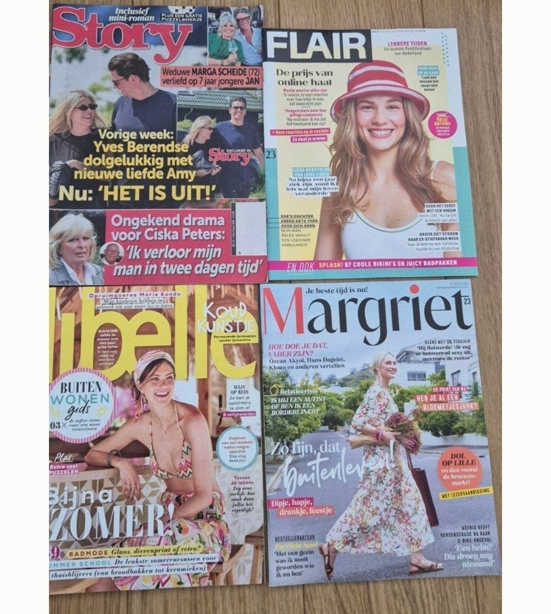 Margriet nr.23 Libelle nr.23 Flair nr.23 Story nr.23, Boeken, Tijdschriften en Kranten, Ophalen of Verzenden, Damesbladen
