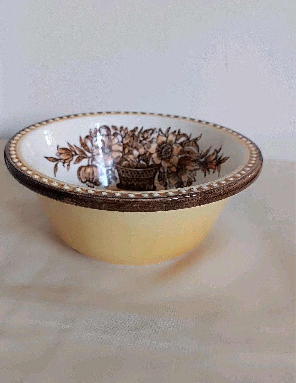 Prachtige Vintage Zenith Gouda Kom – Handgeschilderd Herfst, Antiek en Kunst, Ophalen of Verzenden