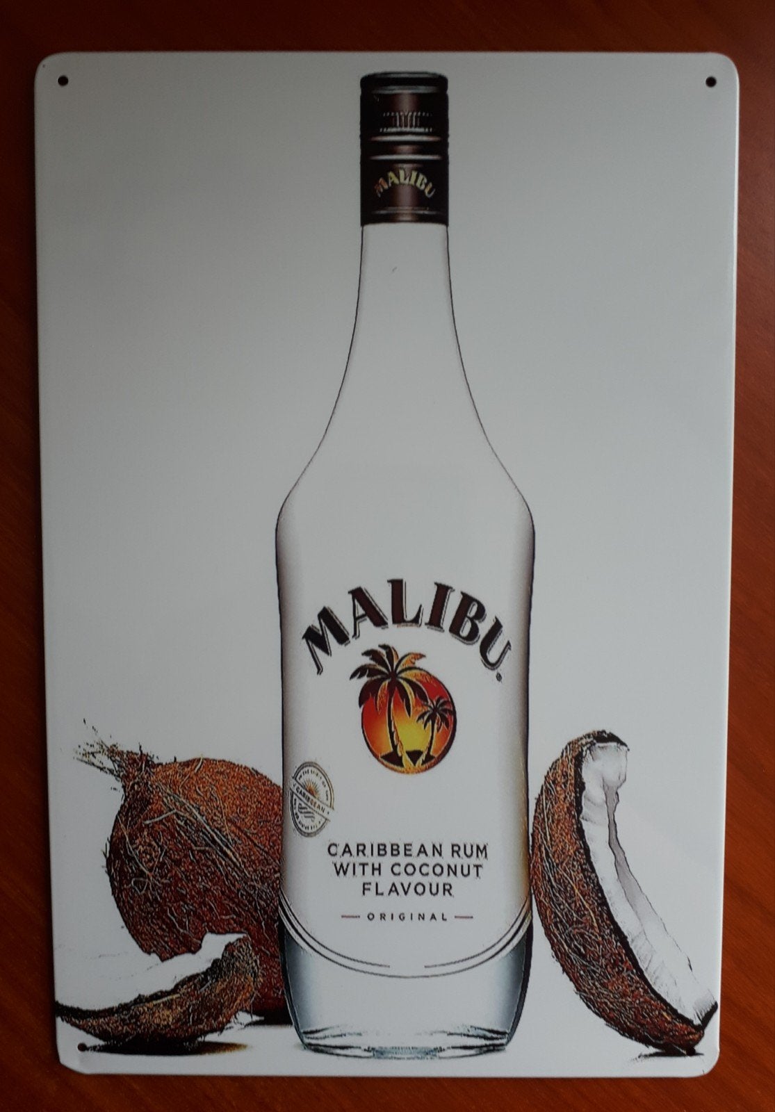Malibu 20x30 cm Metalen Reclamebord, Verzenden, Nieuw, Reclamebord
