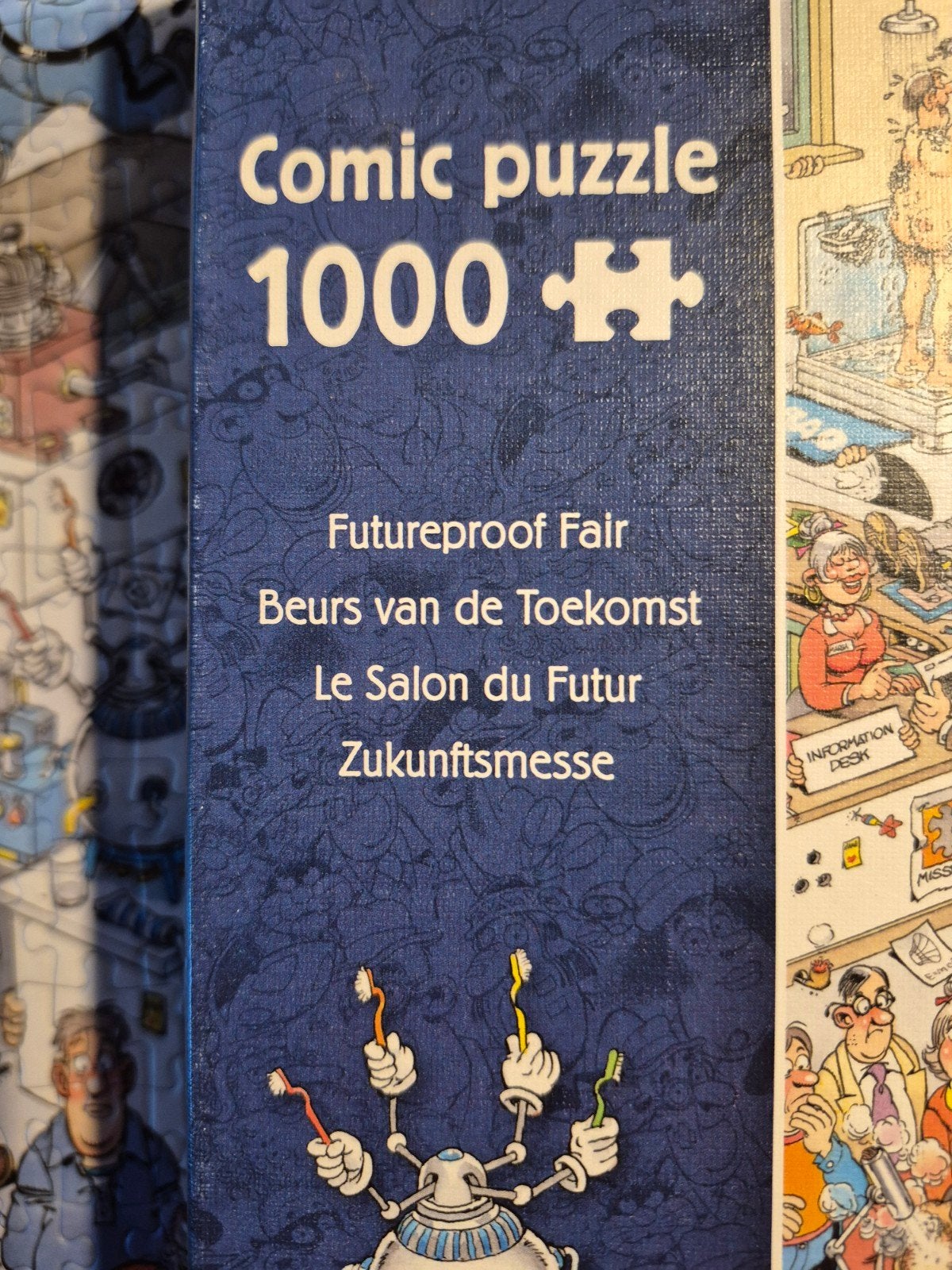 Jan van Haasteren,  Beurs van de toekomst, 1000 st, Ophalen of Verzenden, 500 t/m 1500 stukjes, Zo goed als nieuw