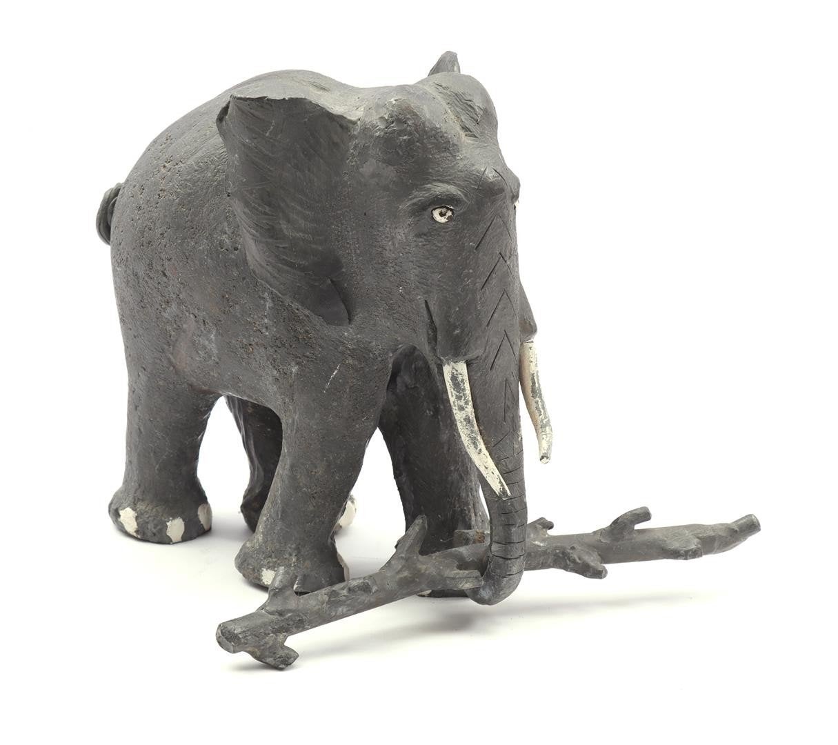 Uniek Amsterdams kunstwerk - loden olifant incl brief maker, Antiek en Kunst, Kunst | Beelden en Houtsnijwerken, Ophalen, 20 - 50 cm