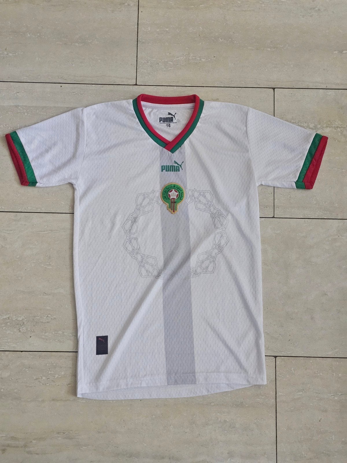 Marokko Voetbalshirt Maat 16 Jaar, Puma, Wit, Nieuw, Overige maten
