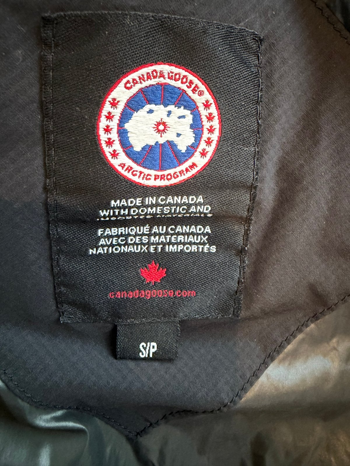 Canada Goose jas, maat S/P, zwart, Kleding | Heren, Ophalen of Verzenden, Gedragen, Maat 46 (S) of kleiner, Zwart