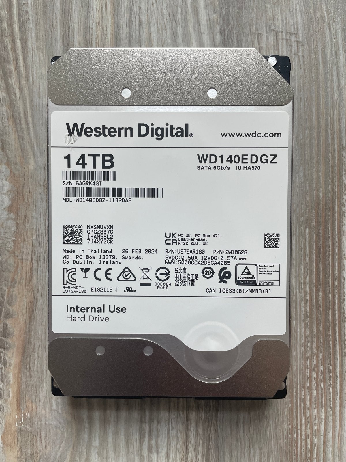 Western Digital WD140EDGZ 14TB SATA Interne Harde Schijf, Computers en Software, Harde schijven, Intern, Ophalen of Verzenden