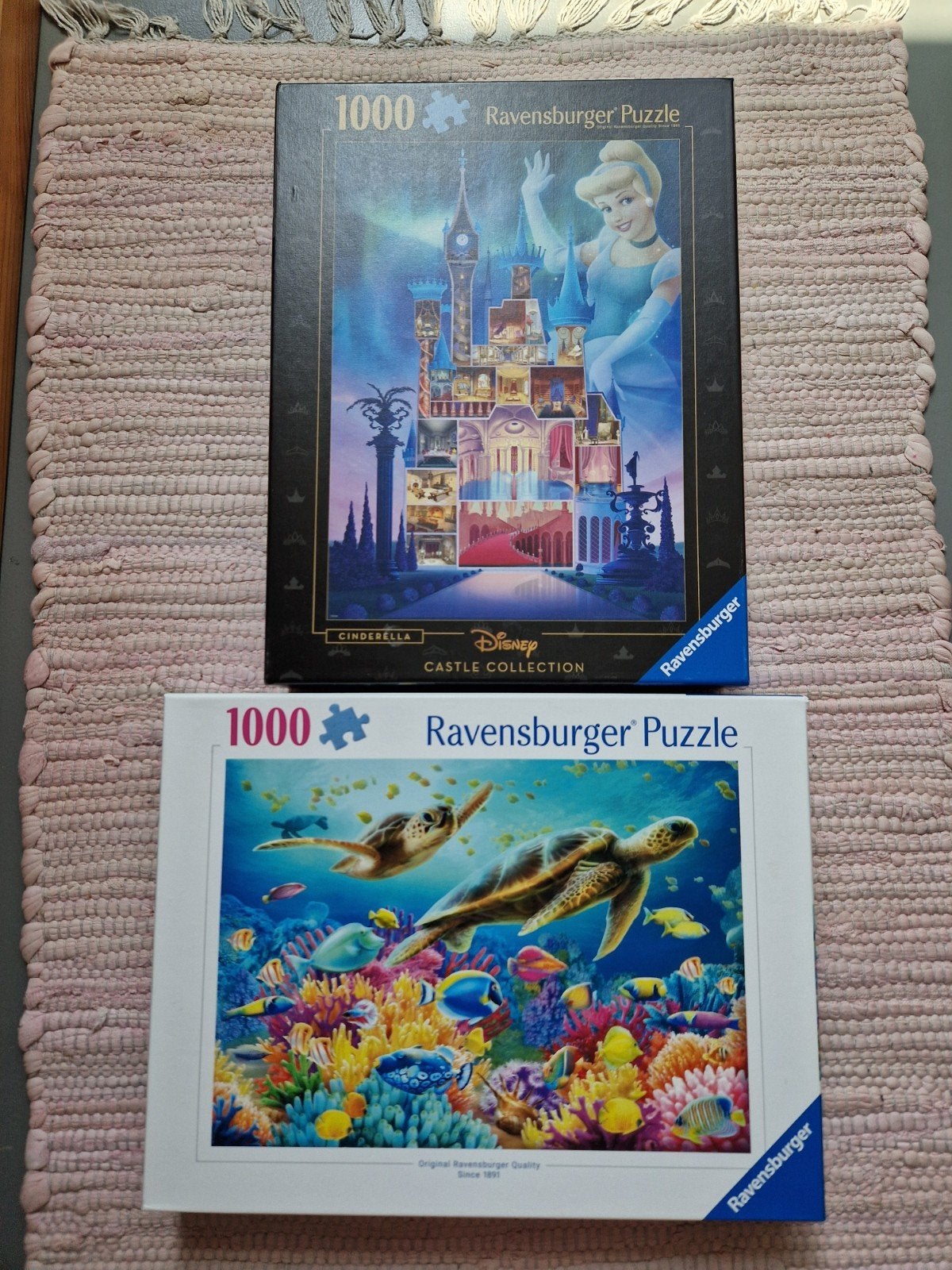 2x Ravensburger Puzzle - 1000 stukjes, Ophalen of Verzenden, 500 t/m 1500 stukjes, Zo goed als nieuw