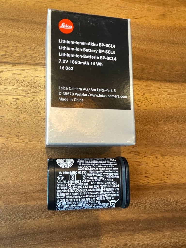 Leica Q2/Q3/SL Accu 16062 (BP-SCL4 original), Ophalen of Verzenden, Zo goed als nieuw