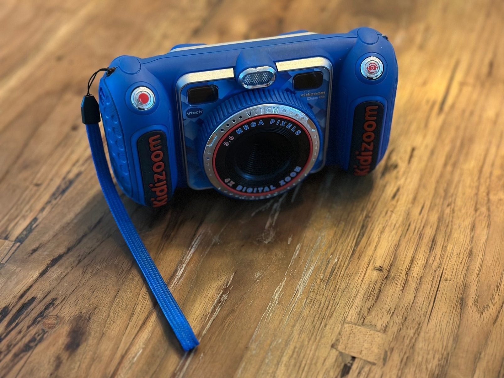 VTech Kidizoom Duo DX kindercamera blauw + USB-kabel, Ophalen of Verzenden, Zo goed als nieuw, Jongen of Meisje