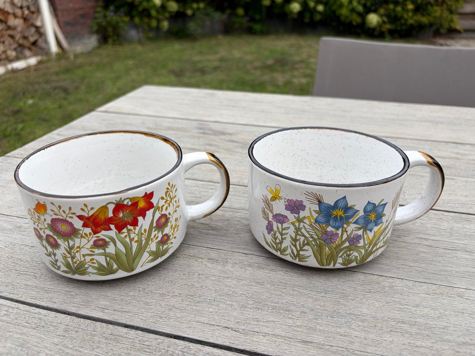 Set van 2 vintage Wildflower soepkommen, Ophalen of Verzenden