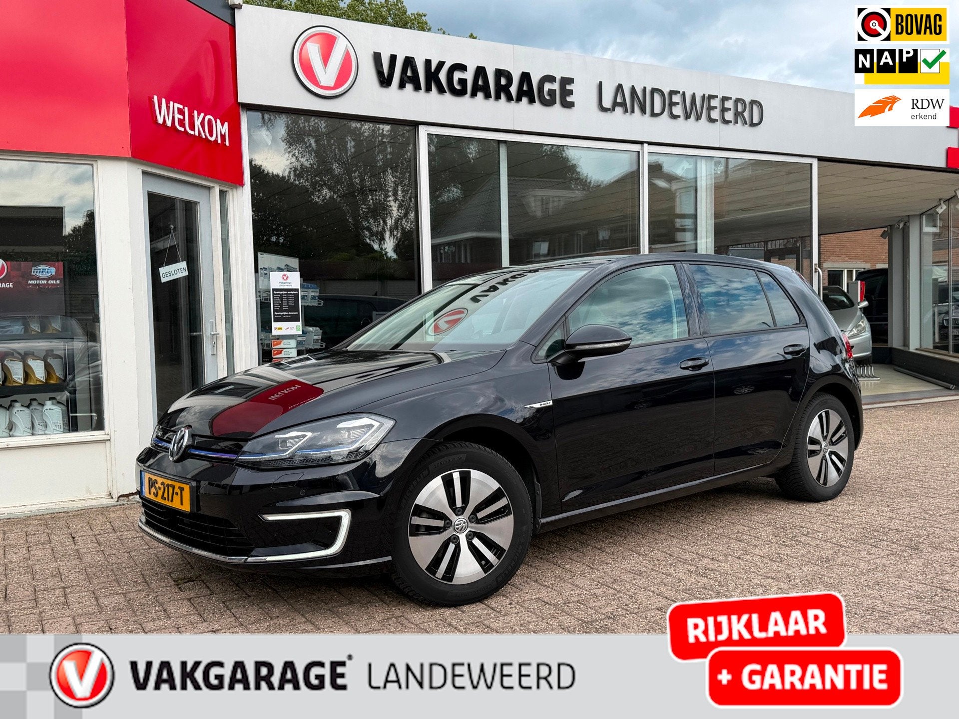 Volkswagen E-Golf E-Golf, navi, acc-cruise, digi-dash, soh 8, Dealer onderhouden, Gebruikt, Zwart, 35 kWh