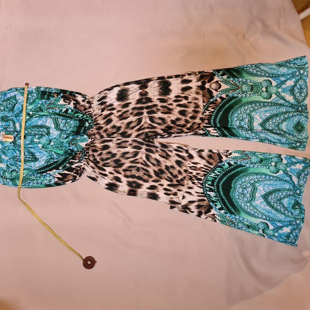 Stijlvolle jumpsuit met dierenprint en paisley-motief, Maat 38/40 (M), Blauw, Ophalen of Verzenden, Zo goed als nieuw