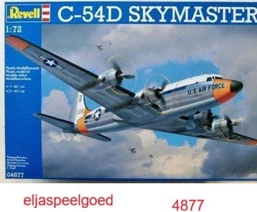 Modelbouw Revell 1:72 Douglas C-54 Skymaster 4877 vliegtuig, Hobby en Vrije tijd, Modelbouw | Vliegtuigen en Helikopters, 1:72 tot 1:144