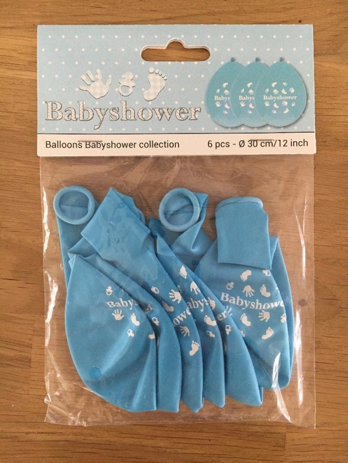 Ballonnen Babyshower blauw - 6 st | baby shower jongen, Ophalen of Verzenden, Nieuw, Versiering, Geboorte of Huwelijk