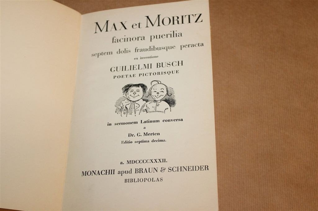 Max et Moritz — Latijnse Vertaling Wilhelm Busch 1932, Boeken, Ophalen of Verzenden, Gelezen