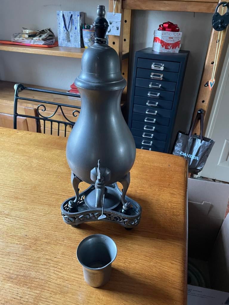 Originele Tinnen Koffiekan - Vintage Stijl, Antiek en Kunst, Antiek | Tin, Ophalen