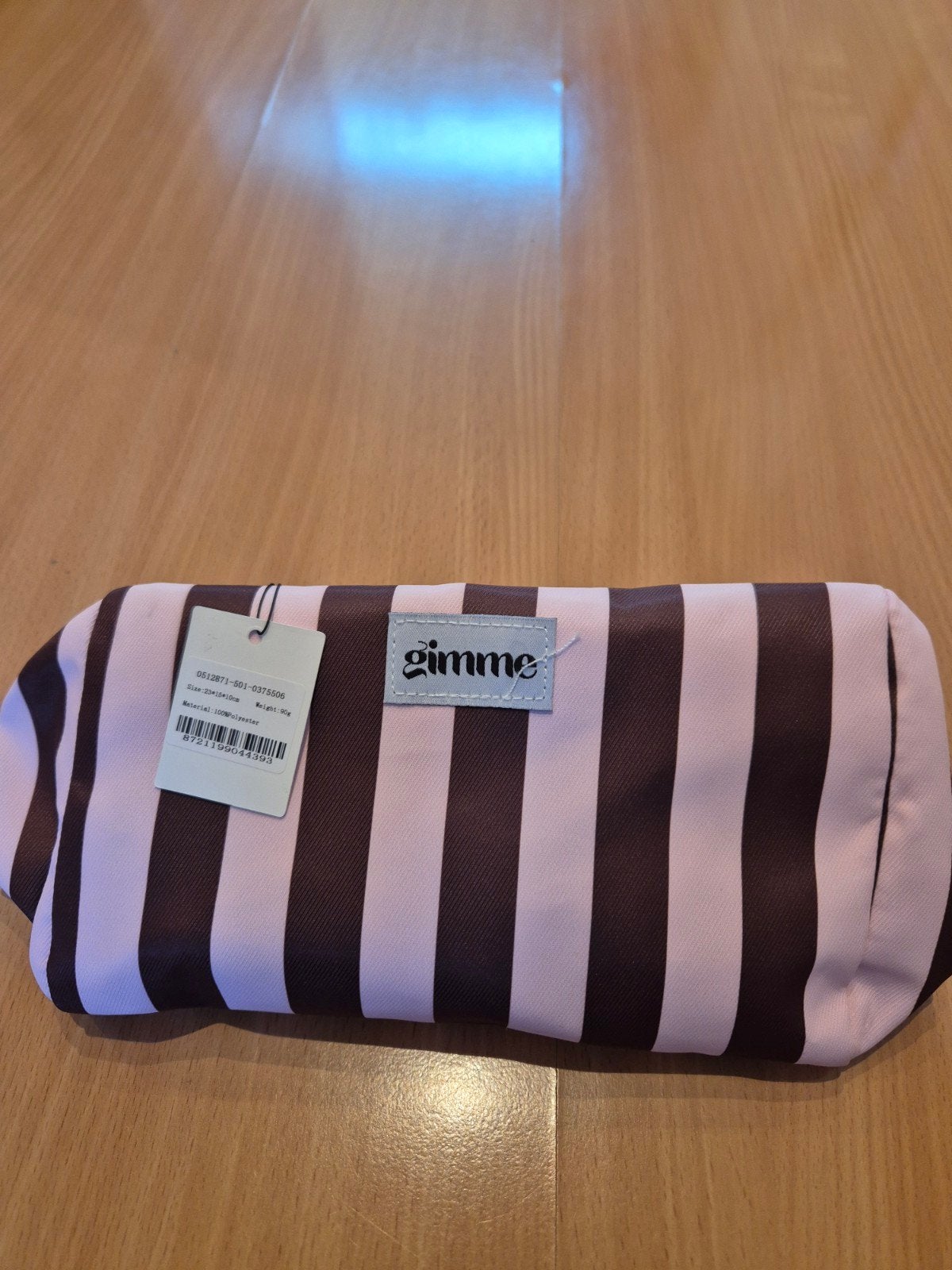 Gimme toilettas/etui - Roze met bruine strepen, Ophalen of Verzenden, Nieuw, Roze, Dame