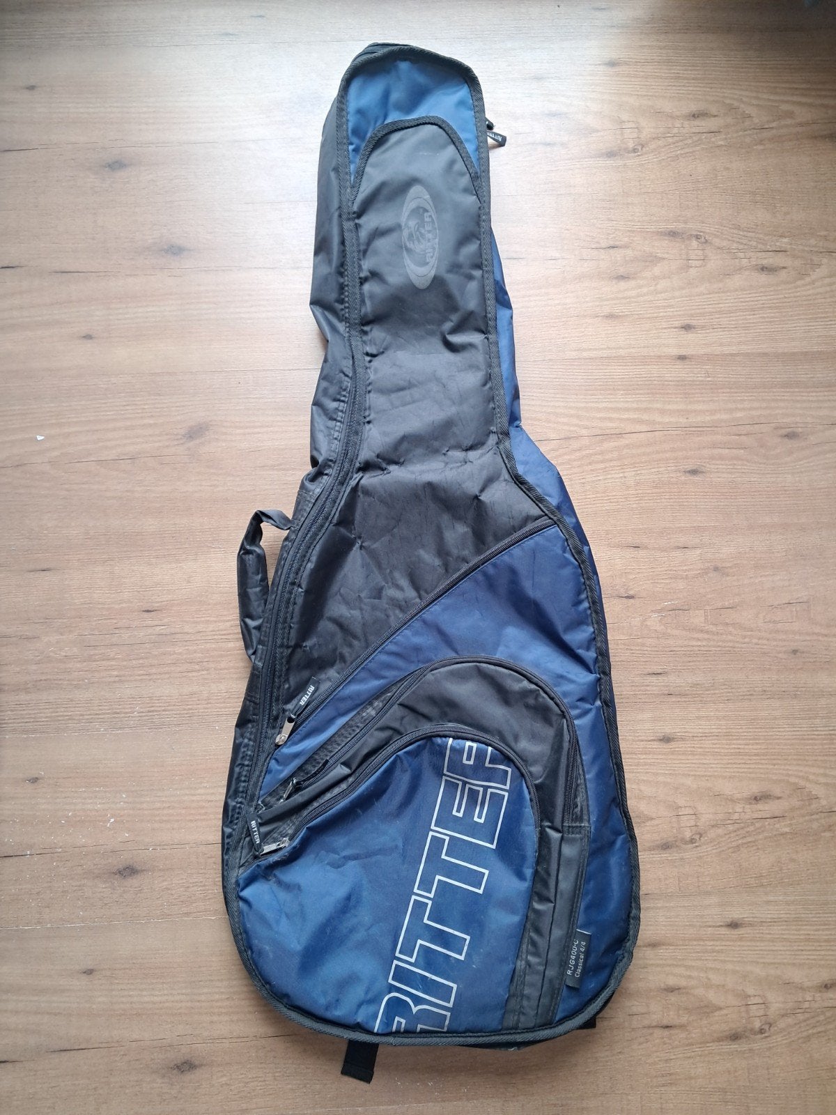 Ritter gitaartas blauw/zwart, Ophalen of Verzenden, Gebruikt, Akoestische gitaar
